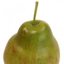 Deco peer groen rood, deco fruit, eetpop 11cm