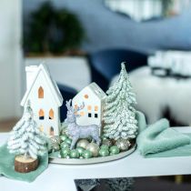 Decoratief bontlint groen imitatiebont mintbont tafelloper 15 × 150cm