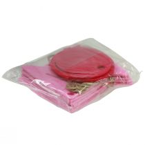 Artikel Decoratieve verjaardagswimpelkettingslinger van vilt roze 300cm