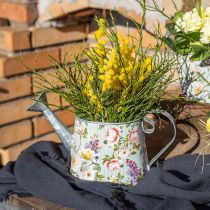 Decoratieve gieter landhuis metaal voor planten H16cm