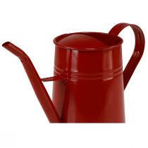 Artikel Decoratieve vintage metalen gieter, rood glanzend gelakt, 1,7L, H23cm, woonaccessoire