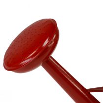 Artikel Decoratieve rode metalen gieter, 5L vintage plantenbak, rustieke binnengieter, H26cm