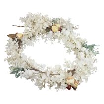 Artikel Decoratieve slinger plantenslinger eucalyptus kunstrozen droge look 170cm gebleekt
