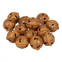 Artikel Decoratieve klokken metaal kerstklokken decoratief roest 2cm 24 st