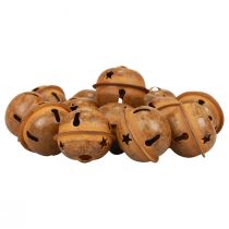 Artikel Decoratieve klokken metaal kerstklokken decoratief roest 2cm 24 st