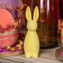 Deco Bunny Deco Easter Bunny Flocked Lichtgeel H29.5cm 2st