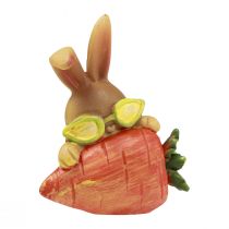 Artikel Decoratief konijntje met wortel Paashaas decoratiefiguren H5,5cm 6st
