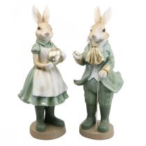 Deco konijn paar konijnen vintage figuren H40cm 2st