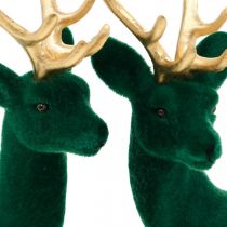 Artikel Deco herten groen en goud kerstdecoratie herten figuren 20cm 2st