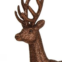 Artikel Deco hert rendier koper decoratiefiguur glitter H37cm