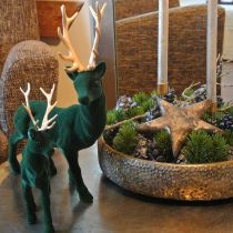 Artikel Deco hert staand groen goud kerstdecoratie figuur 40cm