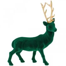 Artikel Deco hert staand groen goud kerstdecoratie figuur 40cm