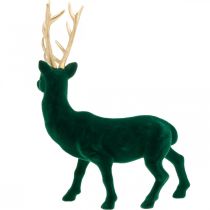 Artikel Deco hert staand groen goud kerstdecoratie figuur 40cm