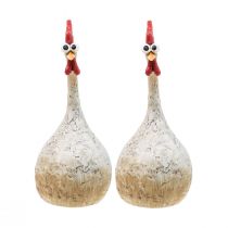 Artikel Decoratieve kippen decoratieve figuren Paasdecoratie kip grappig H15cm 2 st