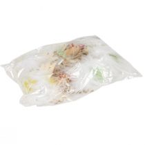 Artikel Decoratieve kip Paasdecoratie om houten decoratie op te hangen H8cm 6 st