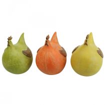 Deco Kip Kleurrijke Paasdecoraties Groen/Geel/Oranje 13cm 3st