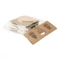 Artikel Decoratief kippenhaan honingraatpapier wit oranje 7,5×4,5×8cm 6 st