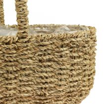 Decoratieve mand met handvat plantenmand bloemenmand 23×31×37cm