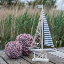 Artikel Schelpbal Maritieme decoratie met schelpen Deco bal violet Ø12cm