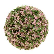 Artikel Decoratieve bol roze groene kunstbloembal Ø18cm 1 st