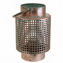 Artikel Decoratieve lantaarn lantaarn metaal met handvat roze Ø18cm H29cm