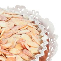 Artikel Decoratieve amandeltaart voor etalages en bakkerijen, bedrieglijk realistische neptaart, 19 cm