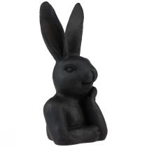 Artikel Decoratieve paashaas zwart konijn buste Paasdecoratie 22,5cm