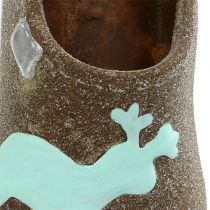 Artikel Decoratieve pantoffels 9,5cm bruin 6st