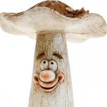 Deco paddestoelen herfstdecoratie grappige paddestoelen Ø7/9cm H13cm 2st