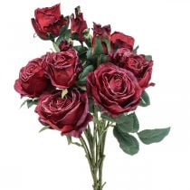 Artikel Decoratieve rozen rode kunstrozen zijden bloemen 50cm 3st