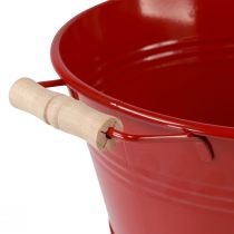Artikel Decoratieve schaal met handvatten metalen bloemenschaal rood Ø29cm H14,5cm