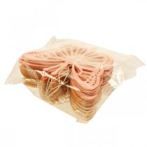 Artikel Decoratieve vlinders decoratie hanger oranje/roze/geel 12cm 12 stuks