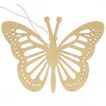 Artikel Deco vlinders deco hanger beige/roze/geel 12cm 12st