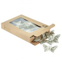 Artikel Decoratieve vlinders metaal hangdecoratie zilver 5cm 30 st
