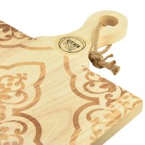 Artikel Decoratieve snijplank rechthoekig mangohouten dienblad 33×29cm