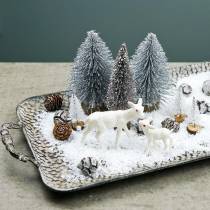 Decoratief dienblad met handvaten antiek zilver 45cm x 25cm