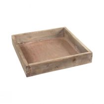 Artikel Decoratief dienblad vierkant houten dienblad naturel 20×20×3,5cm 2st