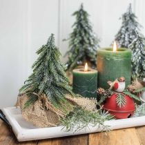 Deco kerstboom glitter groen 20cm