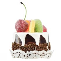 Artikel Decoratieve taartjes met fruit, kunstmatige taartreplica's, etalagedecoratie, set van 2 stuks Ø8cm
