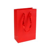Decoratieve tas voor cadeau rood 12 cm x 19 cm 1 st