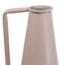 Siervaas metaal sierkan roze conisch 15x14,5x38cm