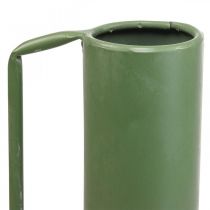Artikel Siervaas metaal groen handvat sierkan 14cm H28.5cm