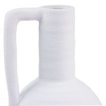 Artikel Decoratieve vaas witte bloemenvaas met handvat keramiek H26cm