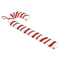 Artikel Decoratieve zuurstok kerstraamdecoratie rood witte strepen H51,5cm