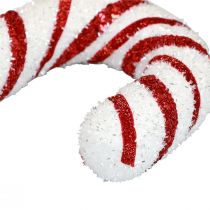 Artikel Decoratieve zuurstok kerstraamdecoratie rood witte strepen H51,5cm