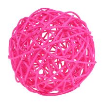 Decoratieve bal roze 10cm 6st