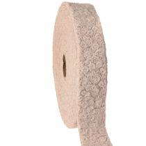 Artikel Decoratief lint oudroze breed cadeaulint wollook 40mm 8m