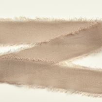 Artikel Decoratief lint bruin chiffon lint modderbruin 40mm 15m