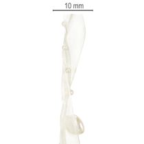 Artikel Decoratief lint, crèmekleurig, hartjes, parels, bruiloftsdecoratie, 10 mm, 5 m