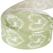 Artikel Decoratielint groen hert 40mm 20m